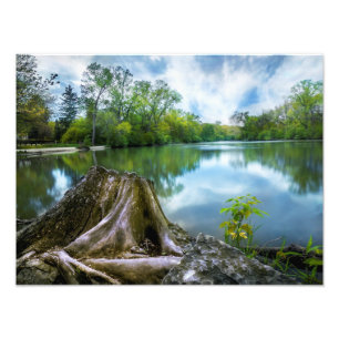 Summer Lake Poster 16x12 Landscape Customise Size