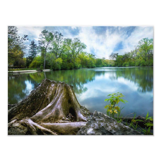Summer Lake Poster 16x12|Landscape|Customise Size (Front)