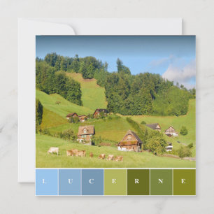 Summer Landscape in Switzerland flat card