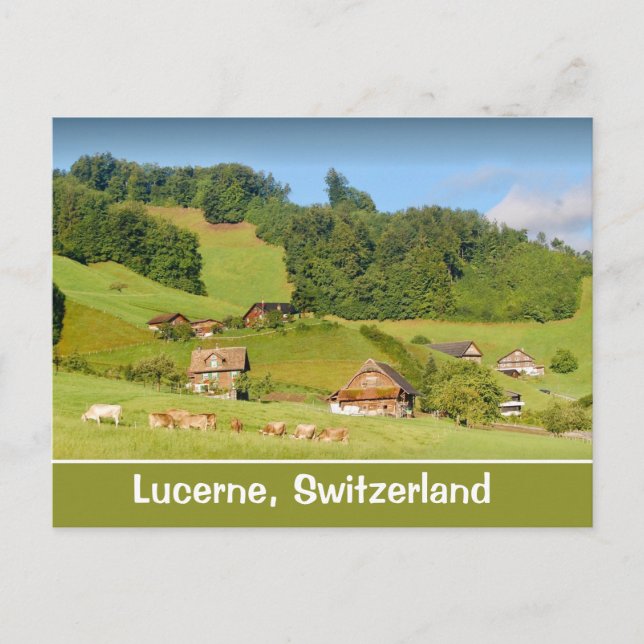 Summer Landscape in Switzerland Postcard (Front)