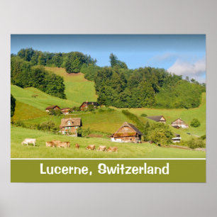 Summer Landscape in Switzerland Poster