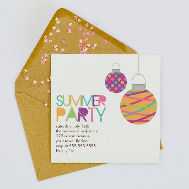 Summer Lanterns Party Invitations (Creator Uploaded)