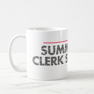 "SUMMER LAW CLERK SURVIVOR" -- COFFEE MUG