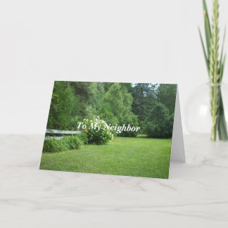 Summer Lawn-Good Neighbour Day Thank You Card