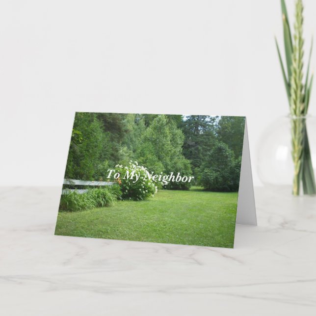 Summer Lawn-Good Neighbour Day Thank You Card (Front)