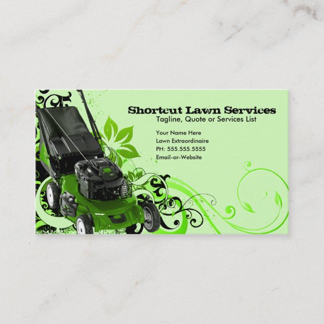 summer lawn services business card (Front)