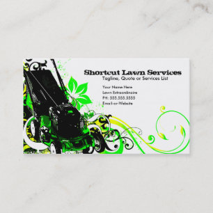 summer lawn services business card