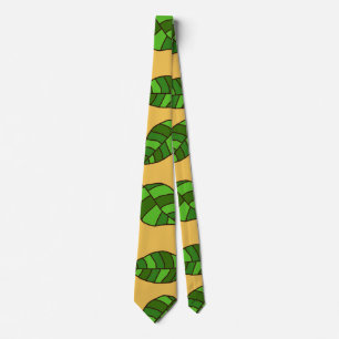 Summer Leaves adjustable Green Leaf Pattern Tie
