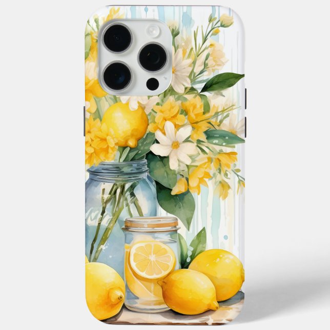Summer Lemon Blossom Jar Case-Mate iPhone Case (Back)