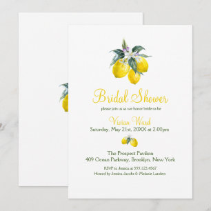 Summer Lemon Bridal Shower Invitations