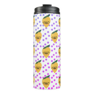 Summer Lemon Citrus Dots Cartoon Hand Drawn Thermal Tumbler
