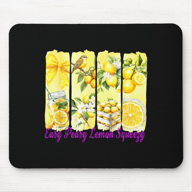 Summer Lemon,coquette Bow Summer Funny Gift Tee Wi Mouse Mat (Front)