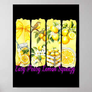 Summer Lemon,coquette Bow Summer Funny Gift Tee Wi Poster
