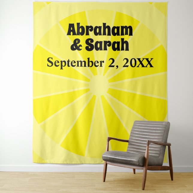 Summer Lemon Décor Wedding  Tapestry (In Situ)