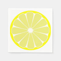 Summer Lemon Fruit Party Napkins