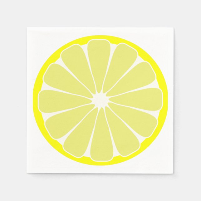 Summer Lemon Fruit Party Napkins (Front)