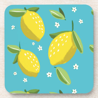 Summer Lemon Hard plastic coaster