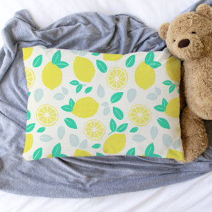 Summer Lemon Pattern in Cream Pillowcase