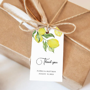 Summer Lemon wedding gift tags