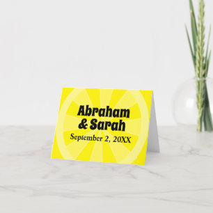 Summer Lemon Wedding  Thank You Card