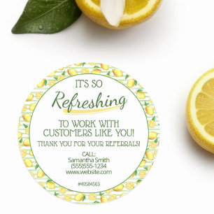 Summer Lemonade Pop By Classic Round Sticker
