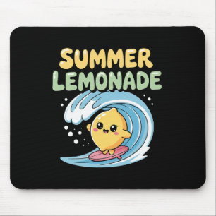 Summer Lemonade Vibes Surfing Lemon Wave _1 Mouse Mat