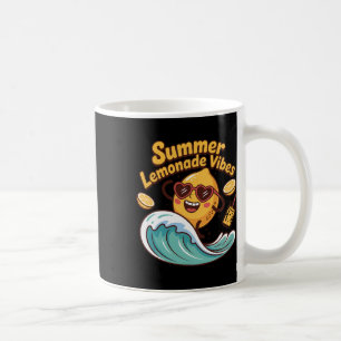 Summer Lemonade Vibes Surfing Lemon Wave Coffee Mug