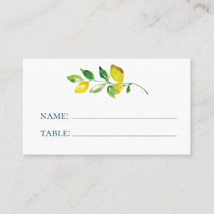 Summer Lemons and Foliage Place Card