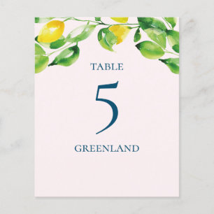 Summer Lemons and Foliage Table Name