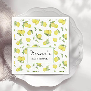 Summer Lemons Baby Shower Napkin