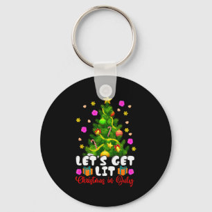 Summer Lets Get Lit Christmas In July Trocal Chris Key Ring