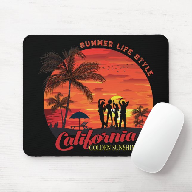 Summer Life Style Mouse Mat (With Mouse)