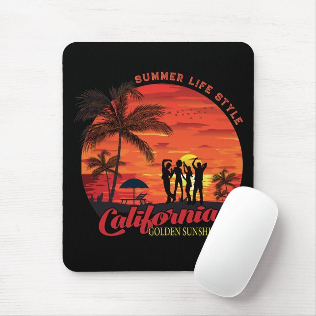 Summer Life Style Mouse Mat (With Mouse)
