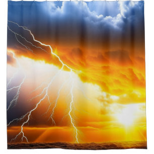 Summer Lightning Shower Curtain