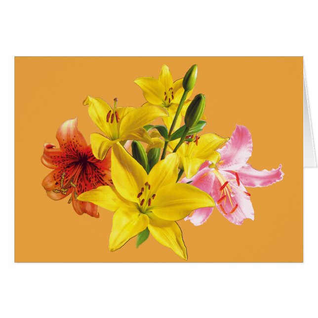 SUMMER LILIES card (Front Horizontal)