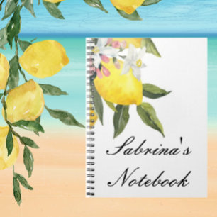 Summer limoncello bridal shower notebook