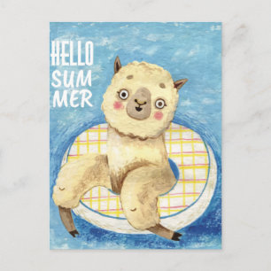 Summer Llama Postcard