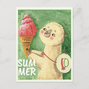 Summer Llama Postcard