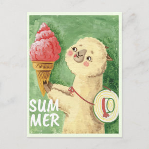 Summer Llama Postcard