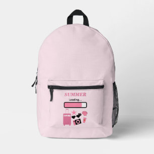 Summer Loading Pink Printed Backpack