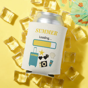 Summer Loading Yellow Can Cooler