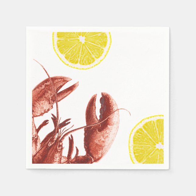Summer Lobster Boil Party Napkin (Front)