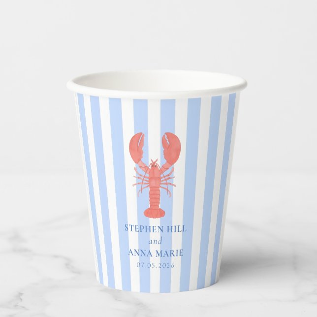Summer Lobster Bridal Shower Paper Cups (Front)