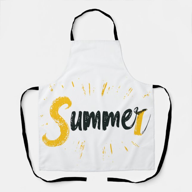 Summer Logo - Summer Text Design Apron (Front)