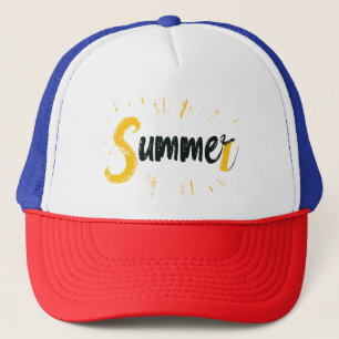 Summer Logo - Summer Text Design Trucker Hat