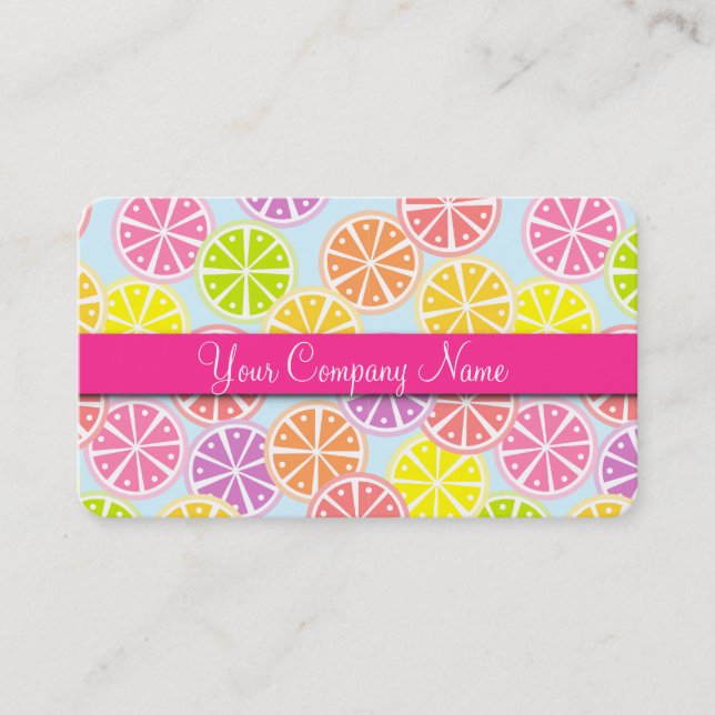 Summer Lollipop Candy Shop Bakery Business Card (Front)