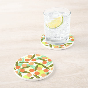 Summer Loquat Fruits Greenery Coaster