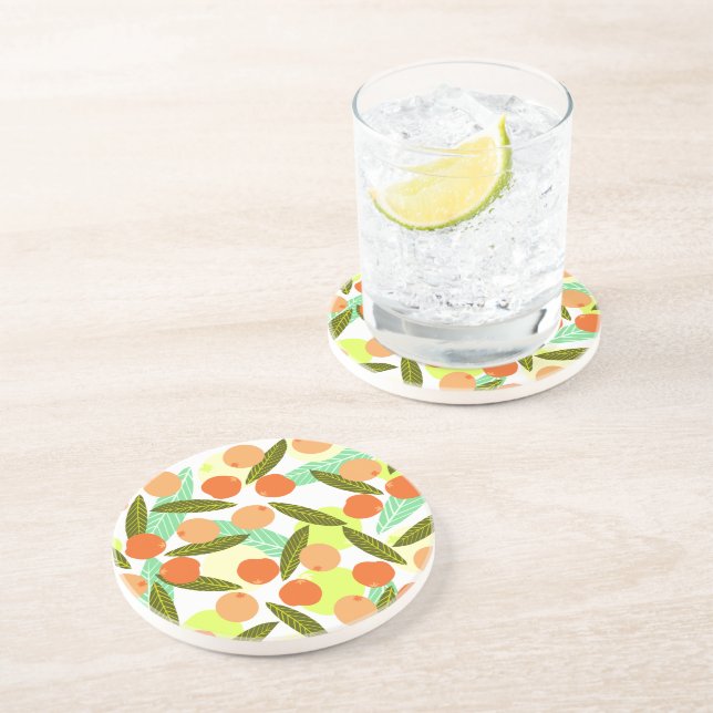 Summer Loquat Fruits Greenery        Coaster (Side)