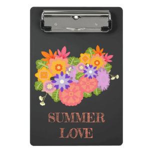 Summer Love Flowers Spring Garden Blossom Mini Clipboard