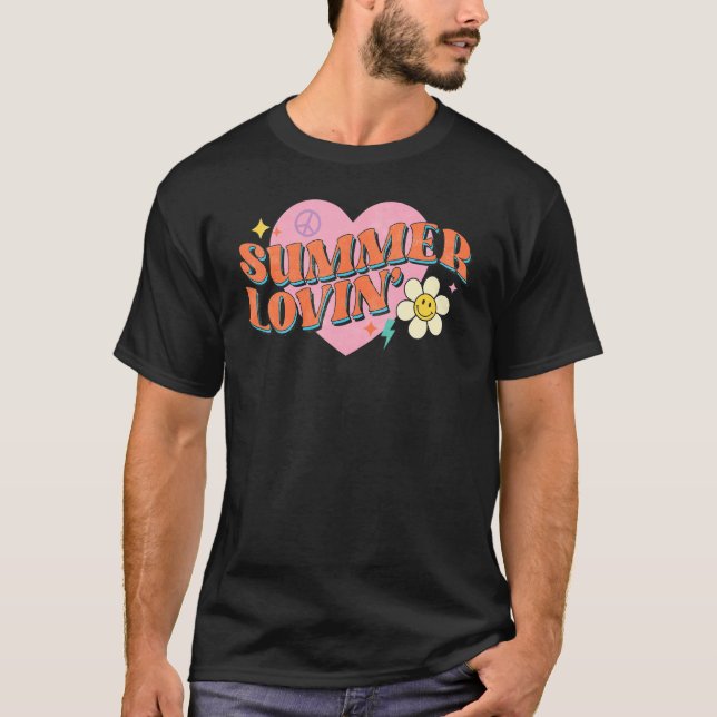 Summer Lovin' Heart Beach Family Summer Vacation T T-Shirt (Front)